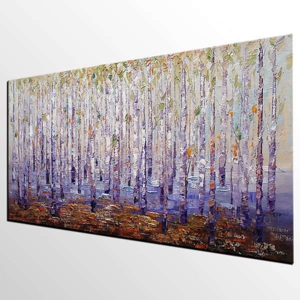 Custom Extra Large Painting, Autumn Tree Landscape Painting, Abstract Autumn Paintings-Art Painting Canvas