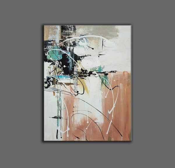 Living Room Wall Art Painting, Extra Large Acrylic Painting, Simple Modern Art, Modern Contemporary Abstract Artwork-Art Painting Canvas