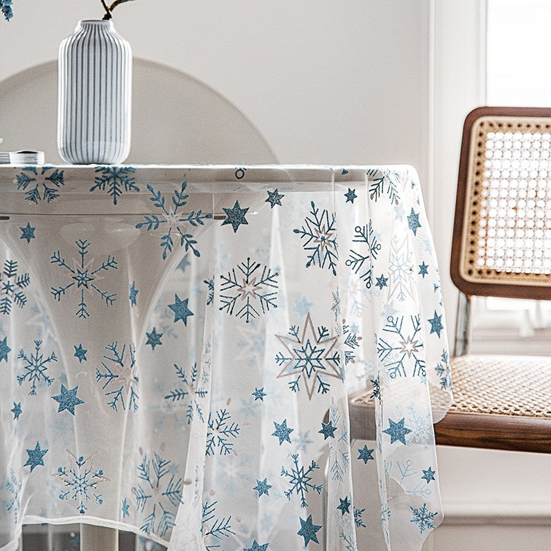 Lace Embroidered Table Covers, Rectangular Table Covers for Coffee Table, Oversized Modern Lace Tablecloths, Extra Large Rectangular Tablecloth for Oval Table-Art Painting Canvas