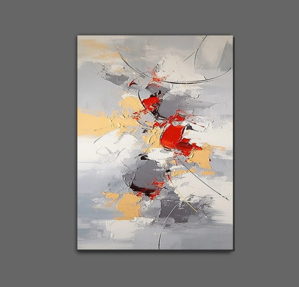 Large Canvas Painting for Office, Simple Modern Acrylic Paintings, Dining Room Canvas Painting, Contemporary Modern Artwork