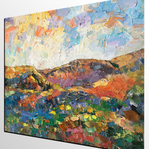 Mountain Landscape Painting, Custom Large Oil Painting, Large Canvas Wall Art Painting-Art Painting Canvas