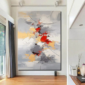 Large Canvas Painting for Office, Simple Modern Acrylic Paintings, Dining Room Canvas Painting, Contemporary Modern Artwork