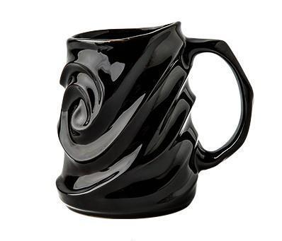Stoneware Coffee Mugs, Black Ceramic Coffee Mug, Large Capacity Coffee Cups, Birthday Gifts, Handmade Pottery Coffee Mug-Art Painting Canvas