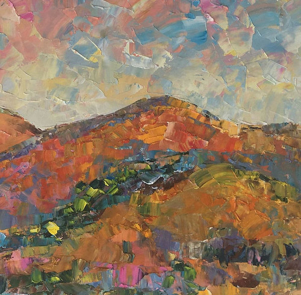 Custom Landscape Oil Painting, Original Artwork, Autumn Mountain Painting, Canvas Painting-Art Painting Canvas