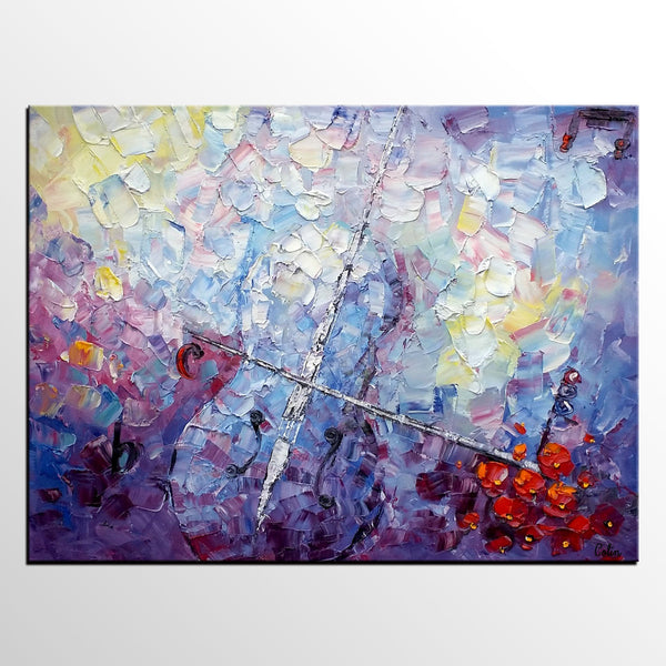 Abstract Art Painting, Modern Wall Art Paintings, Simple Modern Art, Custom Abstract Art Painting, Violin Painting-Art Painting Canvas