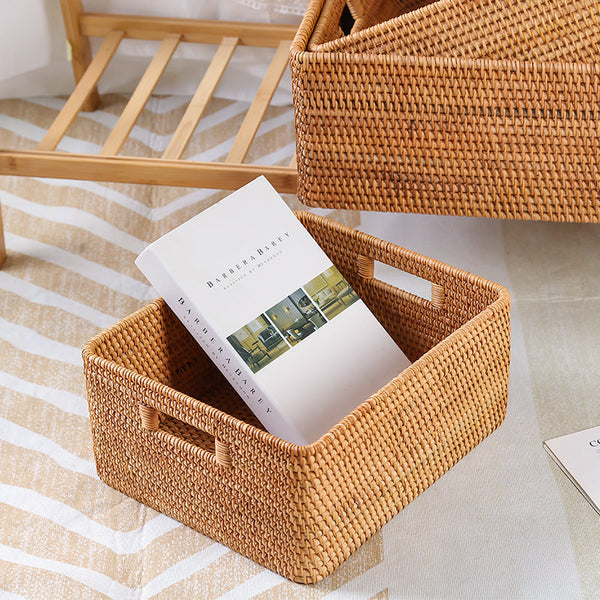 Extra Large Woven Baskets for Living Room, Storage Baskets for Clothes, Storage Baskets for Kitchen, Rectangular Storage Basket for Bedroom, Storage Baskets for Shelves-Art Painting Canvas