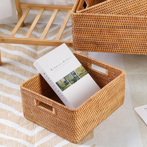 Extra Large Woven Baskets for Living Room, Storage Baskets for Clothes, Storage Baskets for Kitchen, Rectangular Storage Basket for Bedroom, Storage Baskets for Shelves-Art Painting Canvas
