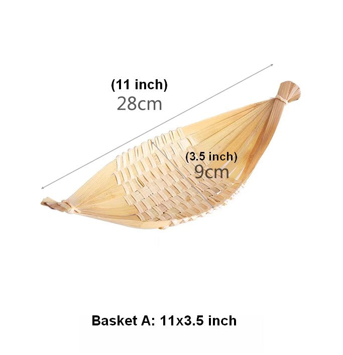 Small Cute Picnic Food Basket, Bamboo Basket for Food, Natural Hand-woven Bamboo Basket, Natural Fruit Basket Kitchen Storage Baskets-Art Painting Canvas