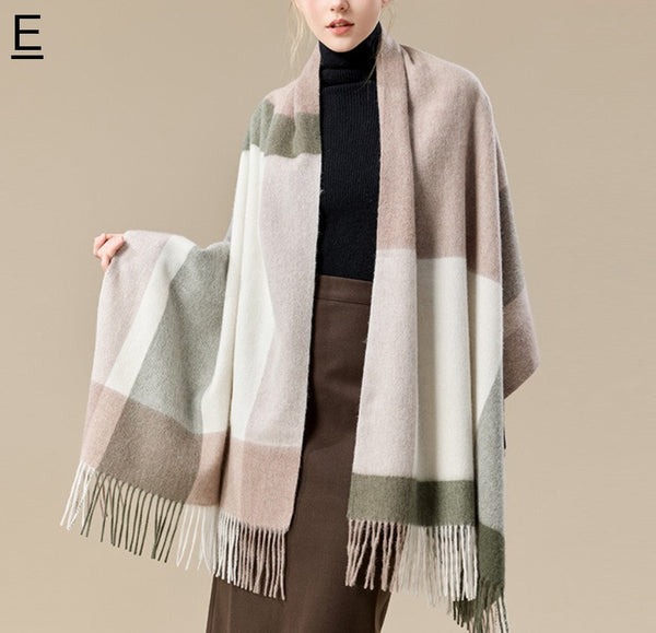 Winter Shawl, Christmas Holiday Gift, Evening Wrap, Large Wool Scarf, Winter Shawl, Elegant Shawl, Warm Cape, Cold Weather Scarf, Fashion Scarf, Oversized Scarf-Art Painting Canvas