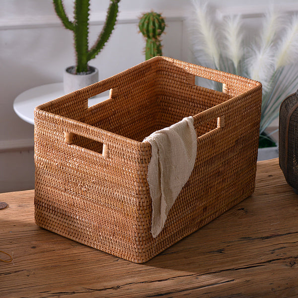 Extra Large Rattan Storage Baskets, Oversized Laundry Storage Baskets, Round Storage Baskets, Storage Baskets for Clothes, Storage Baskets for Bathroom-Art Painting Canvas