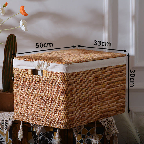Extra Large Rattan Storage Baskets, Oversized Laundry Storage Baskets, Round Storage Baskets, Storage Baskets for Clothes, Storage Baskets for Bathroom-Art Painting Canvas