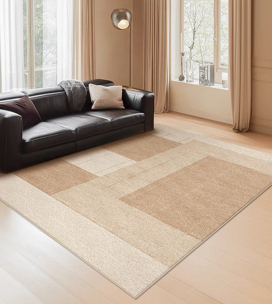 Large Modern Rugs for Living Room, Mid Century Modern Rugs for Bedroom, Contemporary Abstract Rugs under Dining Room Table-Art Painting Canvas