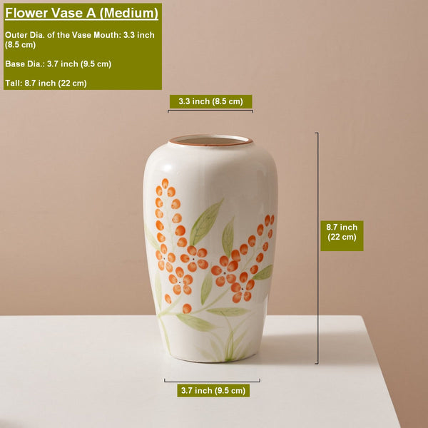 Dining Table Centerpiece, Ceramic Bouquet Vases, Porcelain Flower Vases, Large Flower Vases on Table, Handmade Water Holding Flower Vase-Art Painting Canvas