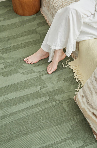 Modern Rug Ideas for Living Room, Green Modern Rugs under Sofa, Abstract Contemporary Rugs for Bedroom, Dining Room Floor Rugs-Art Painting Canvas