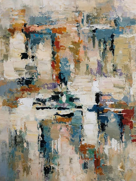 Hand Painted Canvas Art, Modern Paintings for Living Room, Simple Painting Ideas for Bedroom, Palette Knife Paintings-Art Painting Canvas