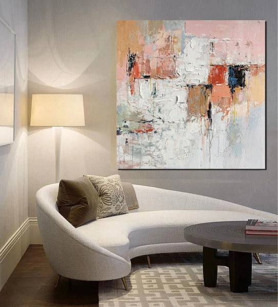 Extra Large Abstract Paintings on Canvas, Hand Painted Abstract Painting, Bedroom Wall Art Ideas, Simple Painting Ideas for Bedroom-Art Painting Canvas