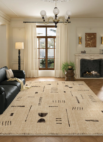 Modern Rugs under Dining Room Table, Contemporary Abstract Rugs Next to Bed, Geometric Modern Carpets for Office, Large Modern Rugs for Living Room-Art Painting Canvas