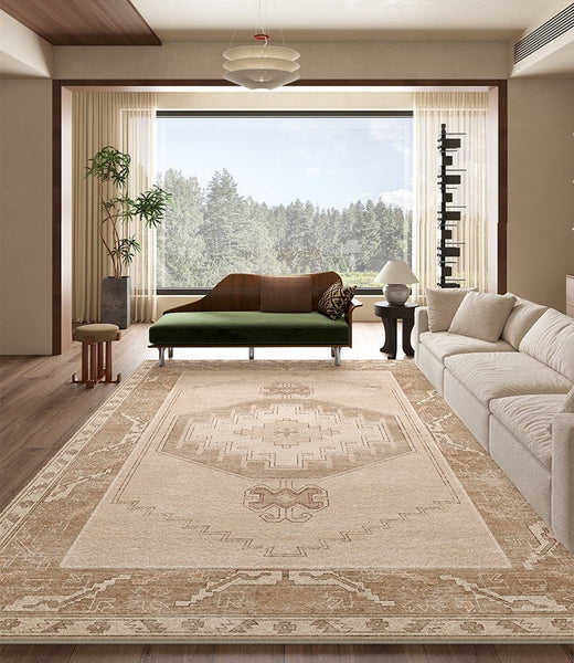 Geometric Modern Carpets for Office, Abstract Modern Rugs for Living Room, Contemporary Modern Rugs Next to Bed, Modern Rugs under Dining Room Table-Art Painting Canvas