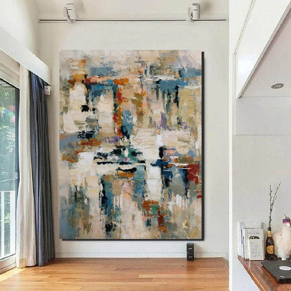 Hand Painted Canvas Art, Modern Paintings for Living Room, Simple Painting Ideas for Bedroom, Palette Knife Paintings-Art Painting Canvas