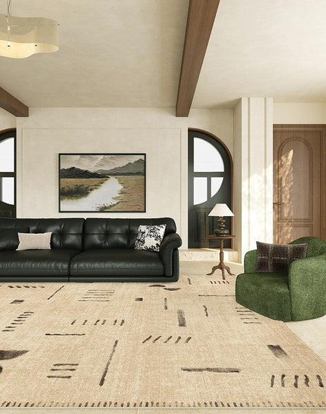 Modern Rugs under Dining Room Table, Contemporary Abstract Rugs Next to Bed, Geometric Modern Carpets for Office, Large Modern Rugs for Living Room-Art Painting Canvas