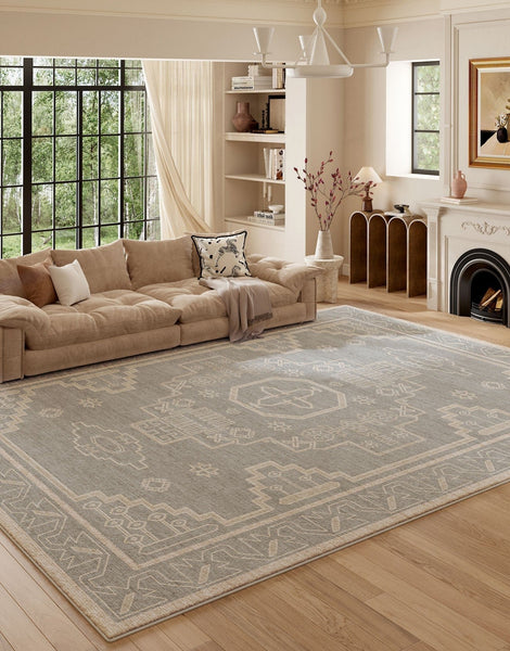 Contemporary Abstract Rugs Next to Bed, Geometric Modern Carpets for Office, Vintage Soft Turkish Rug for Living Room, Large Modern Rugs under Dining Room Table-Art Painting Canvas