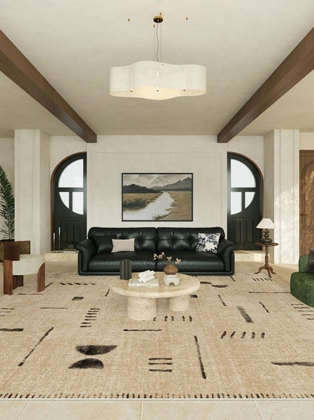 Modern Rugs under Dining Room Table, Contemporary Abstract Rugs Next to Bed, Geometric Modern Carpets for Office, Large Modern Rugs for Living Room-Art Painting Canvas