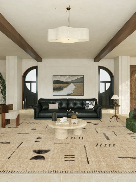 Modern Rugs under Dining Room Table, Contemporary Abstract Rugs Next to Bed, Geometric Modern Carpets for Office, Large Modern Rugs for Living Room-Art Painting Canvas