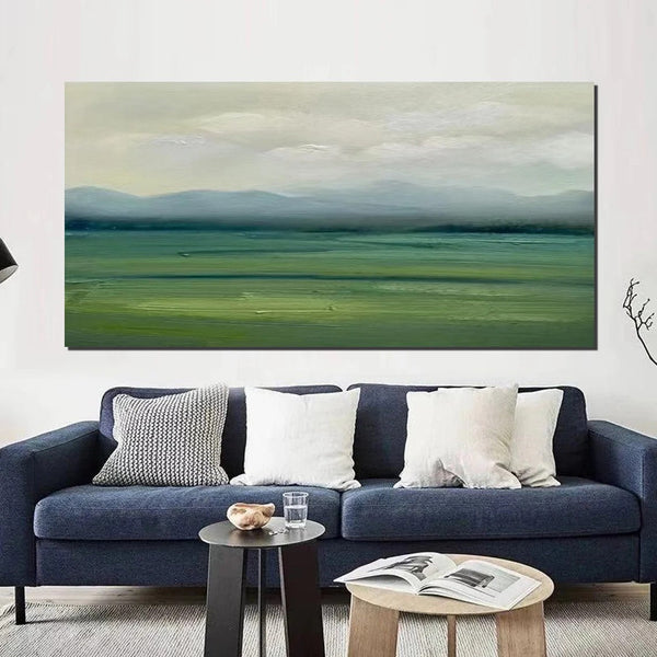 Abstract Landscape Acrylic Paintings, Hand Painted Wall Art Paintings, Contemporary Canvas Artwork, Abstract Wall Art Paintings, Modern Art for Dining Room-Art Painting Canvas
