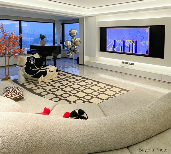 Mid Century Modern Rugs Next to Bed, Modern Rugs for Dining Room, Thick Contemporary Rugs for Bedroom, Modern Carpets for Living Room