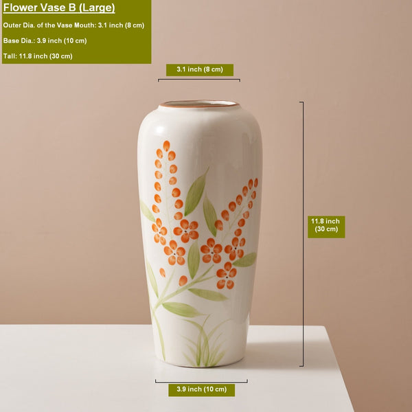 Dining Table Centerpiece, Ceramic Bouquet Vases, Porcelain Flower Vases, Large Flower Vases on Table, Handmade Water Holding Flower Vase-Art Painting Canvas