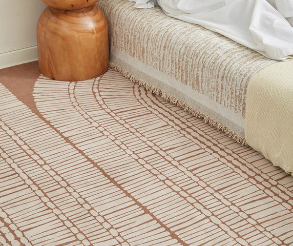 Modern Rugs under Dining Room Table, Mid Century Geometric Carpets, Contemporary Modern Rugs Next to Bed, Abstract Modern Rugs for Living Room-Art Painting Canvas