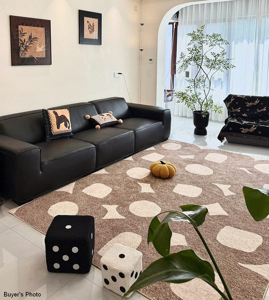 Living Room Modern Area Rug, Large Area Rugs for Office, Contemporary Area Rugs under Sofa, Bedroom Modern Floor Rugs-Art Painting Canvas