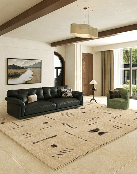 Modern Rugs under Dining Room Table, Contemporary Abstract Rugs Next to Bed, Geometric Modern Carpets for Office, Large Modern Rugs for Living Room-Art Painting Canvas