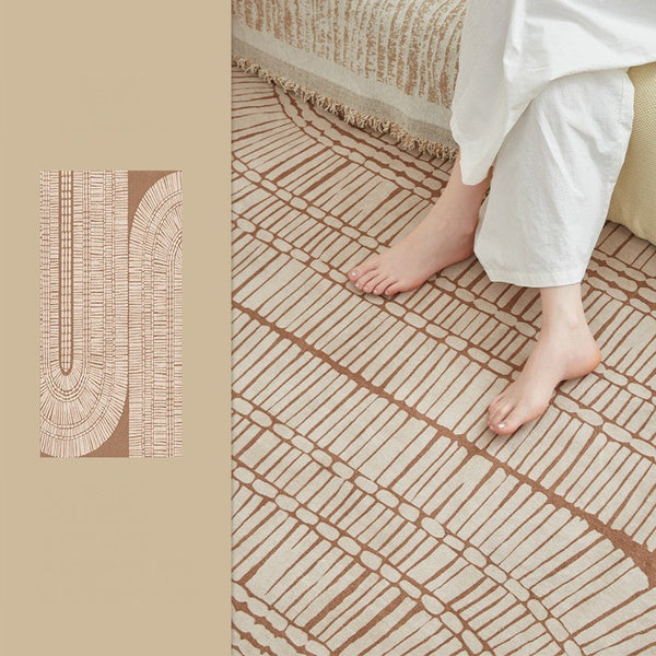 Modern Rugs under Dining Room Table, Mid Century Geometric Carpets, Contemporary Modern Rugs Next to Bed, Abstract Modern Rugs for Living Room-Art Painting Canvas