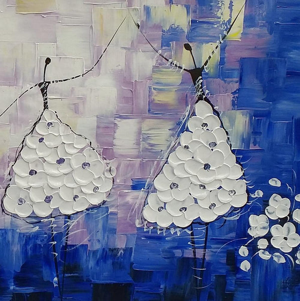 Modern Abstract Painting, Bedroom Canvas Painting, Acrylic Wall Art Painting, Ballet Dancer Painting, Abstract Art for Sale-Art Painting Canvas