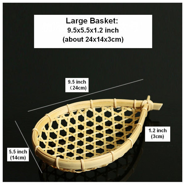 Small Bamboo Basket for Food, Cute Picnic Food Basket, Natural Hand-woven Bamboo Basket, Natural Fruit Basket Kitchen Storage Baskets-Art Painting Canvas