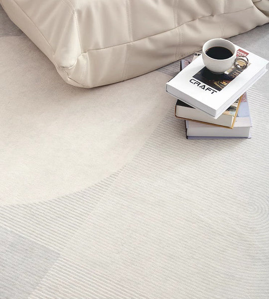 Abstract Contemporary Modern Rugs, Grey Modern Rugs for Living Room, Geometric Modern Rugs for Bedroom, Modern Rugs for Dining Room-Art Painting Canvas