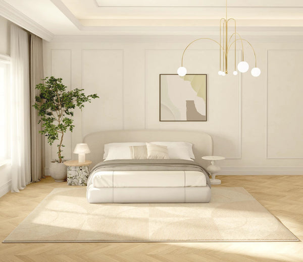 Abstract Contemporary Rugs for Bedroom, Dining Room Floor Rugs, Modern Rugs for Office, Large Cream Color Rugs in Living Room, Modern Rugs under Sofa