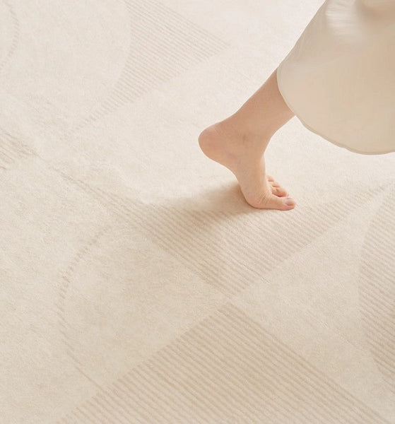 Abstract Contemporary Rugs for Bedroom, Dining Room Floor Rugs, Modern Rugs for Office, Large Cream Color Rugs in Living Room, Modern Rugs under Sofa