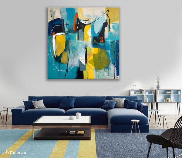 Acrylic Painting for Living Room, Contemporary Abstract Artwork, Extra Large Wall Art Paintings, Original Modern Artwork on Canvas-Art Painting Canvas