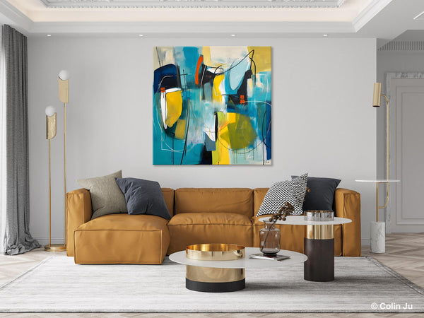 Acrylic Painting for Living Room, Contemporary Abstract Artwork, Extra Large Wall Art Paintings, Original Modern Artwork on Canvas-Art Painting Canvas