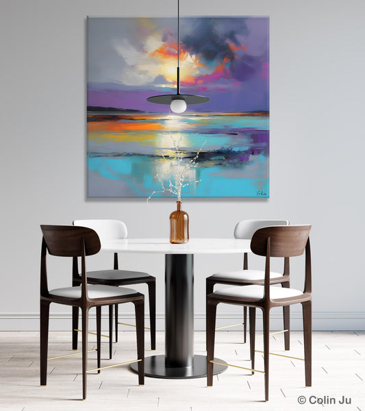Large Abstract Painting for Living Room, Original Abstract Wall Art, Landscape Acrylic Art, Landscape Canvas Art, Hand Painted Canvas Art-Art Painting Canvas