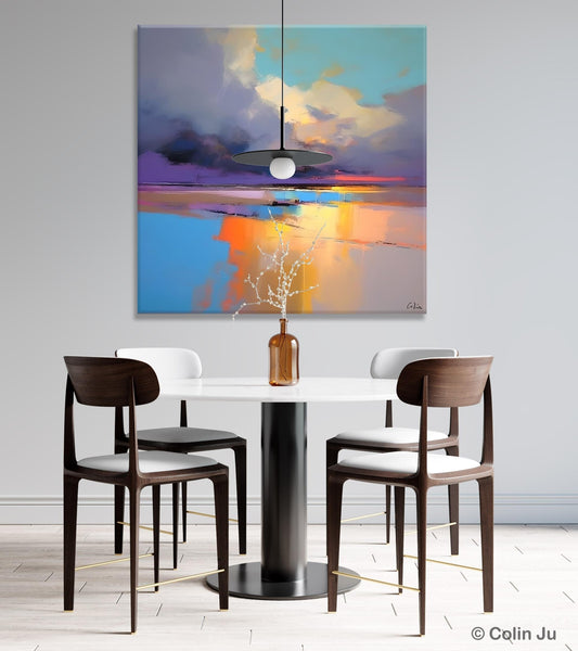 Original Landscape Wall Art, Landscape Oil Paintings, Landscape Canvas Art, Abstract Landscape Painting for Living Room, Hand Painted Canvas Art-Art Painting Canvas