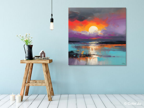 Large Landscape Painting for Living Room, Original Abstract Landscape Wall Art, Landscape Canvas Art, Hand Painted Canvas Paintings-Art Painting Canvas