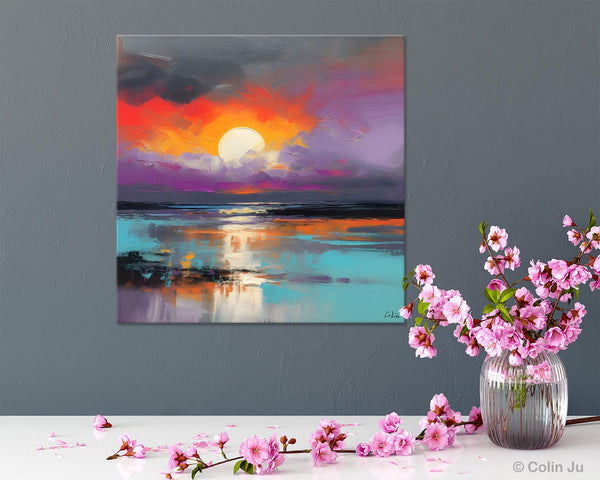 Large Landscape Painting for Living Room, Original Abstract Landscape Wall Art, Landscape Canvas Art, Hand Painted Canvas Paintings-Art Painting Canvas