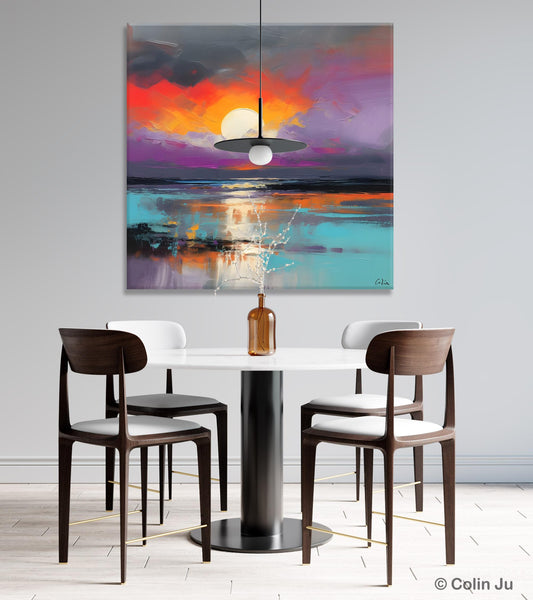 Large Landscape Painting for Living Room, Original Abstract Landscape Wall Art, Landscape Canvas Art, Hand Painted Canvas Paintings-Art Painting Canvas