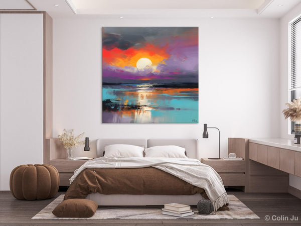 Large Landscape Painting for Living Room, Original Abstract Landscape Wall Art, Landscape Canvas Art, Hand Painted Canvas Paintings-Art Painting Canvas