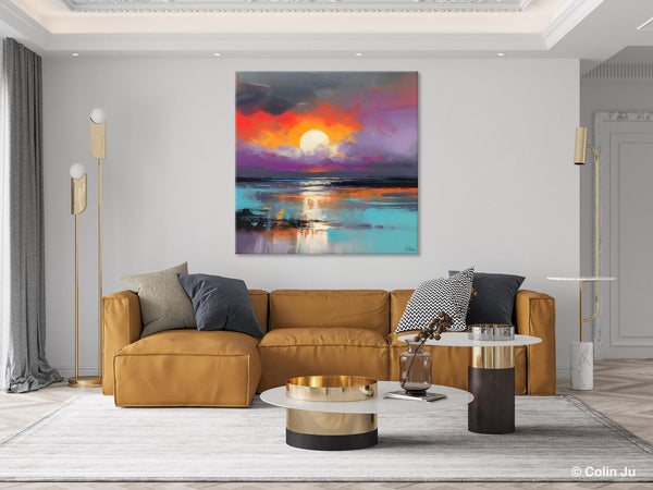 Large Landscape Painting for Living Room, Original Abstract Landscape Wall Art, Landscape Canvas Art, Hand Painted Canvas Paintings-Art Painting Canvas