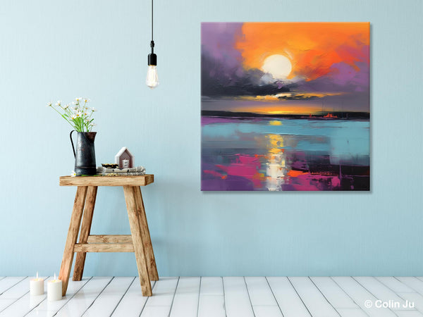 Abstract Landscape Artwork, Landscape Painting on Canvas, Hand Painted Canvas Art, Contemporary Wall Art Paintings, Extra Large Original Art-Art Painting Canvas