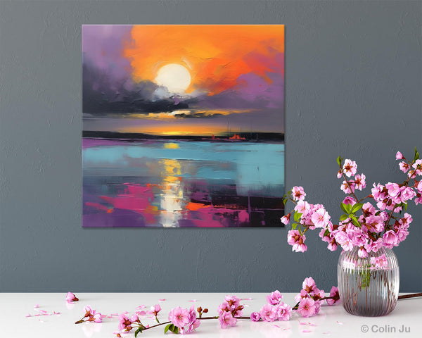 Abstract Landscape Artwork, Landscape Painting on Canvas, Hand Painted Canvas Art, Contemporary Wall Art Paintings, Extra Large Original Art-Art Painting Canvas